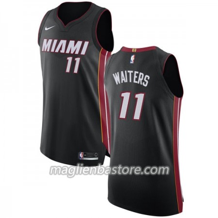 Maglia NBA Miami Heat Dion Waiters 11 Nike 2017-18 Nero Swingman - Uomo
